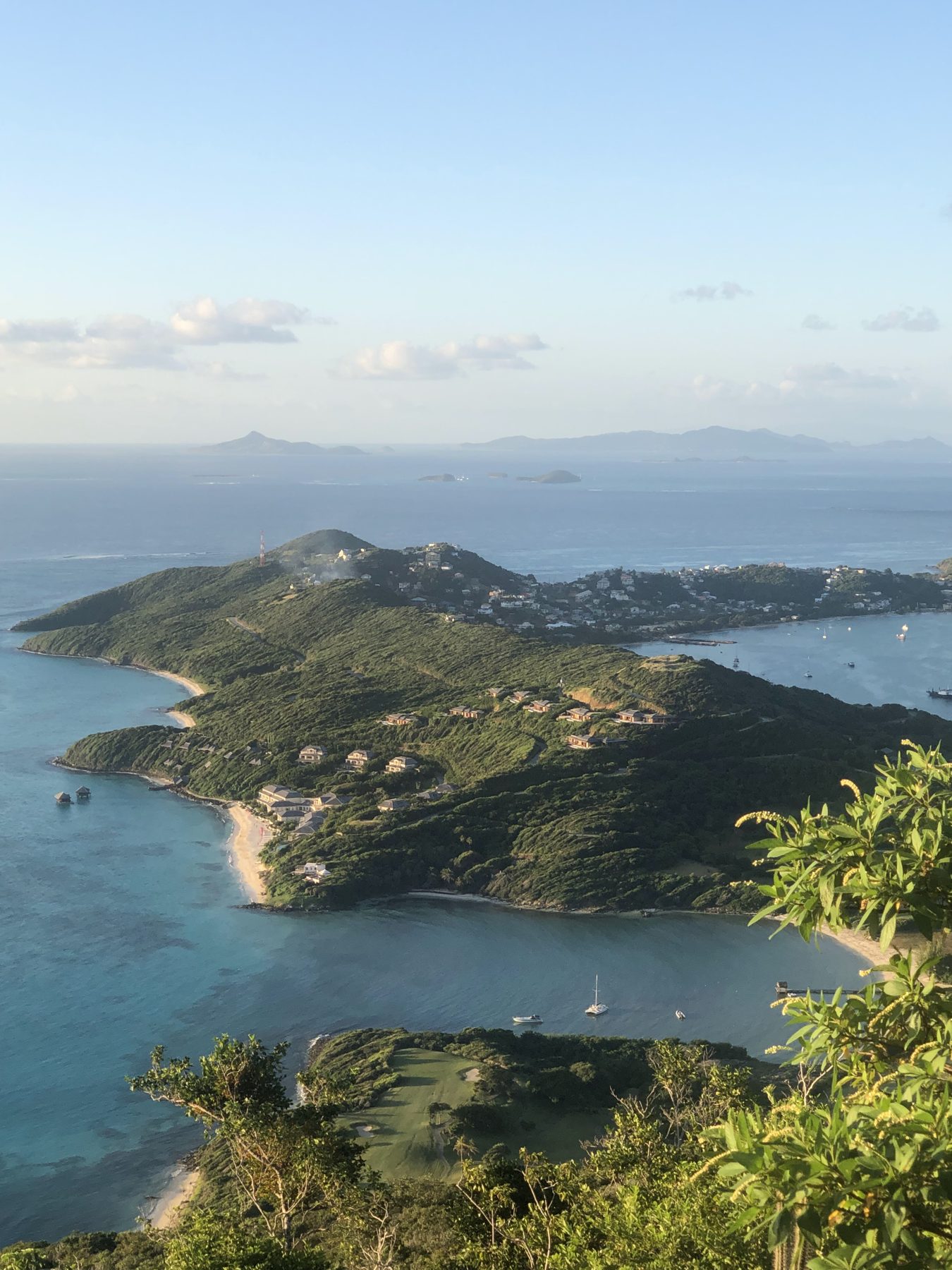 The island chain stretching south