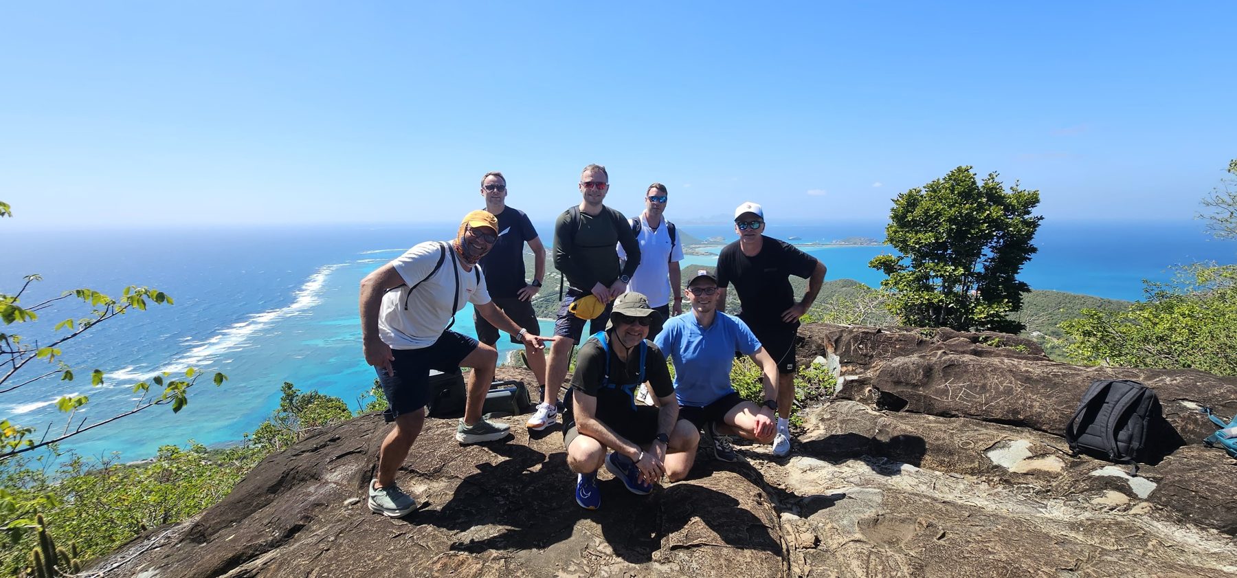 Another happy group tops out