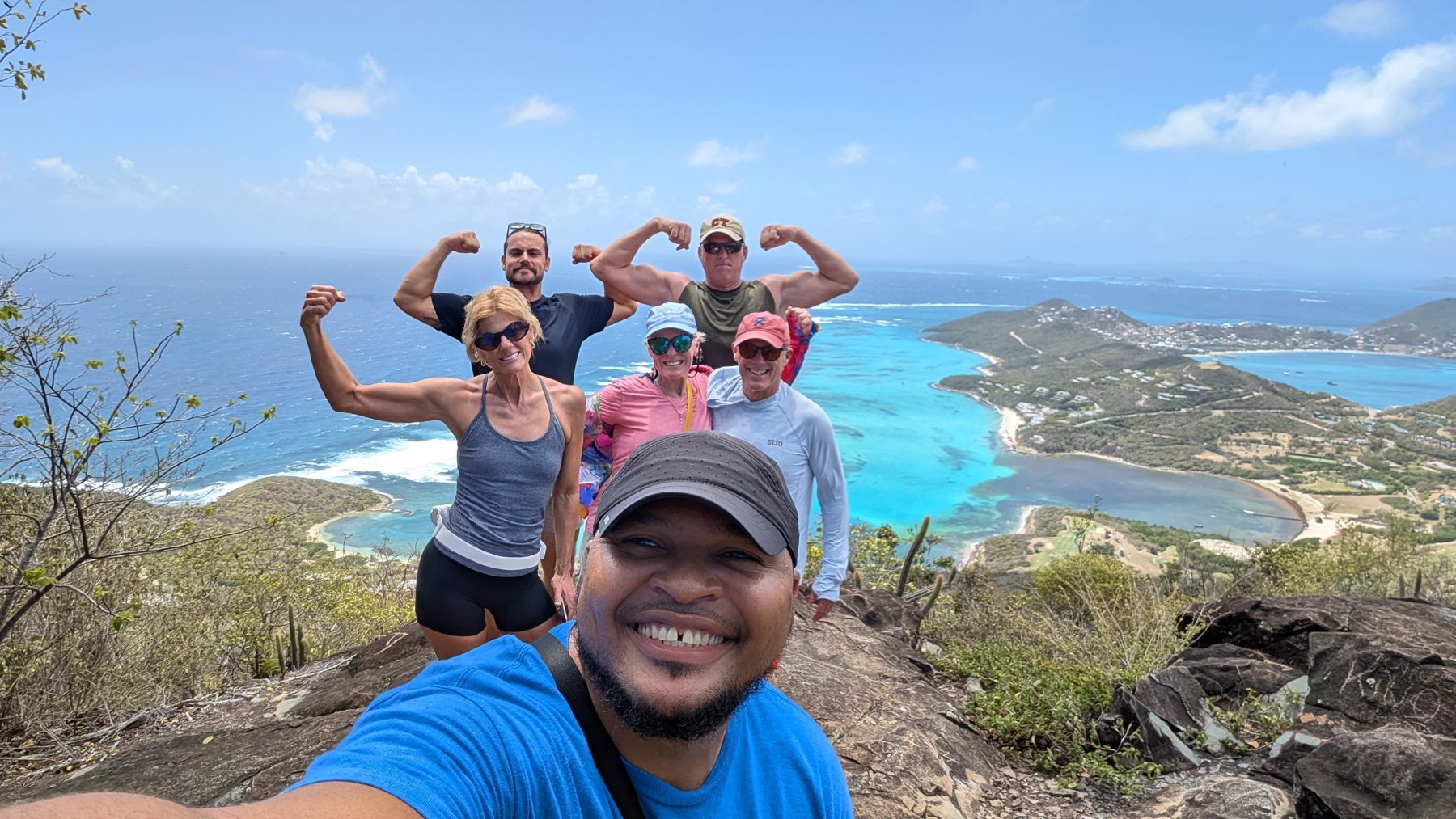 Jaime and guests at the top