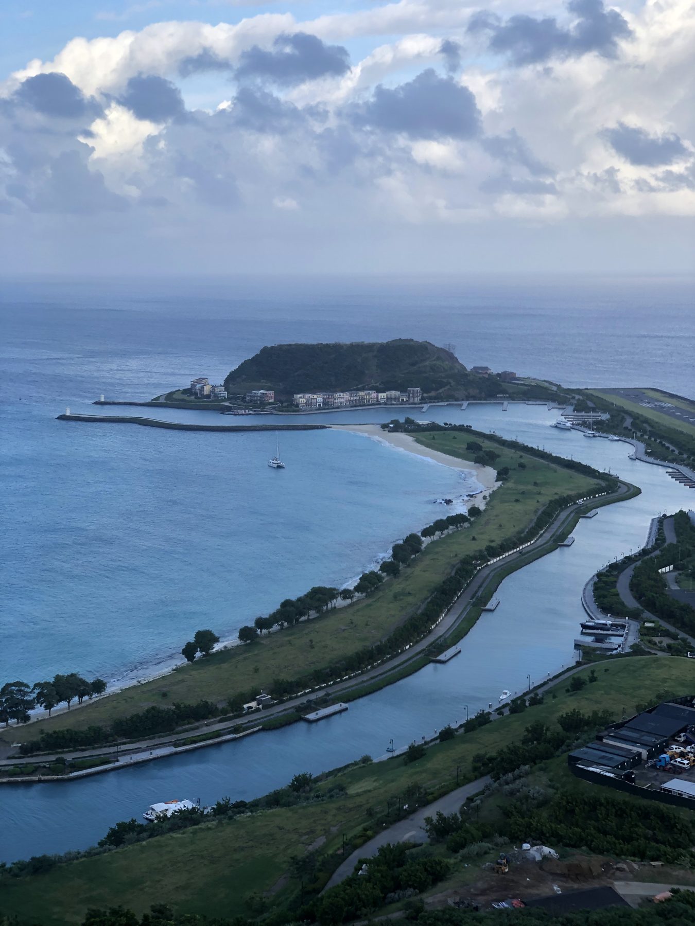 Glossy Bay lagoon from above