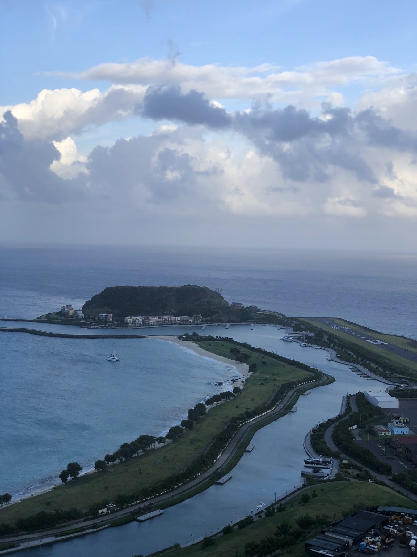 The marina and lagoon from the summit