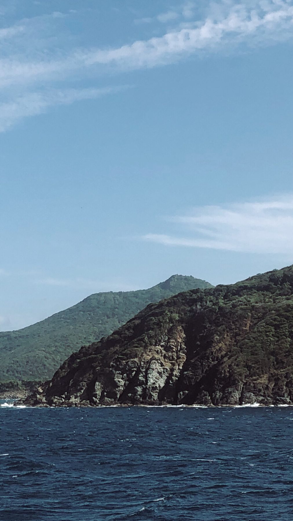 The rugged windward coastline