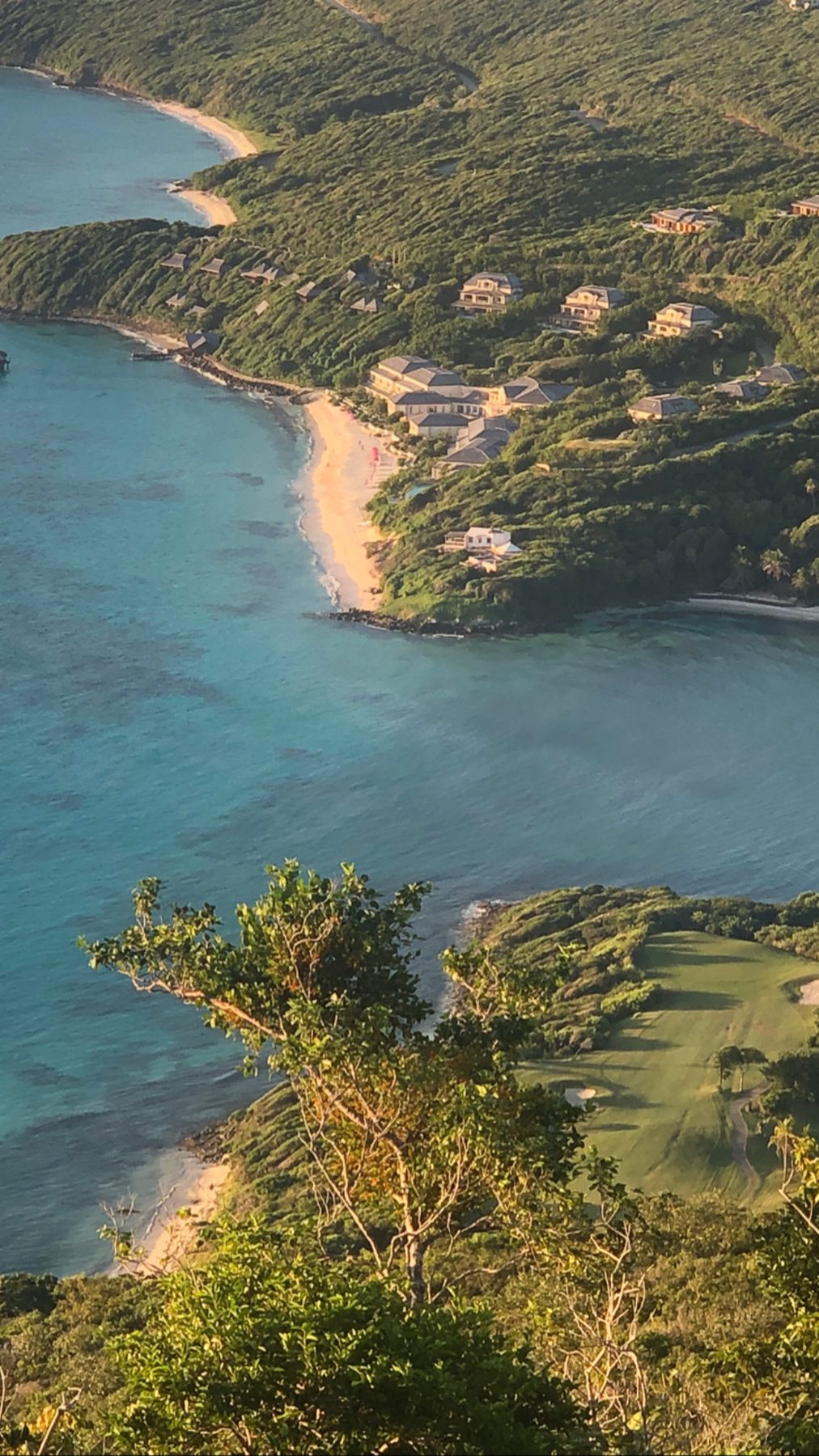 Turquoise bays on the windward side